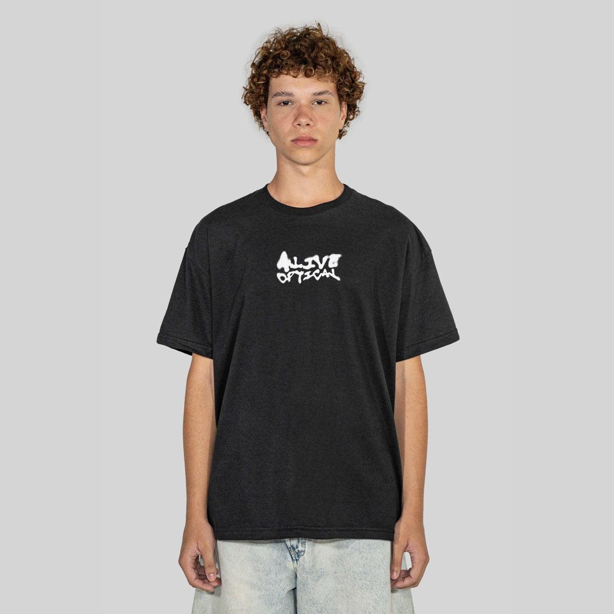 Camiseta Alive Clássica Optical Preto