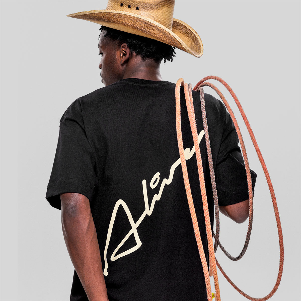 Camiseta Alive Oversized Rubric Preto - Texas