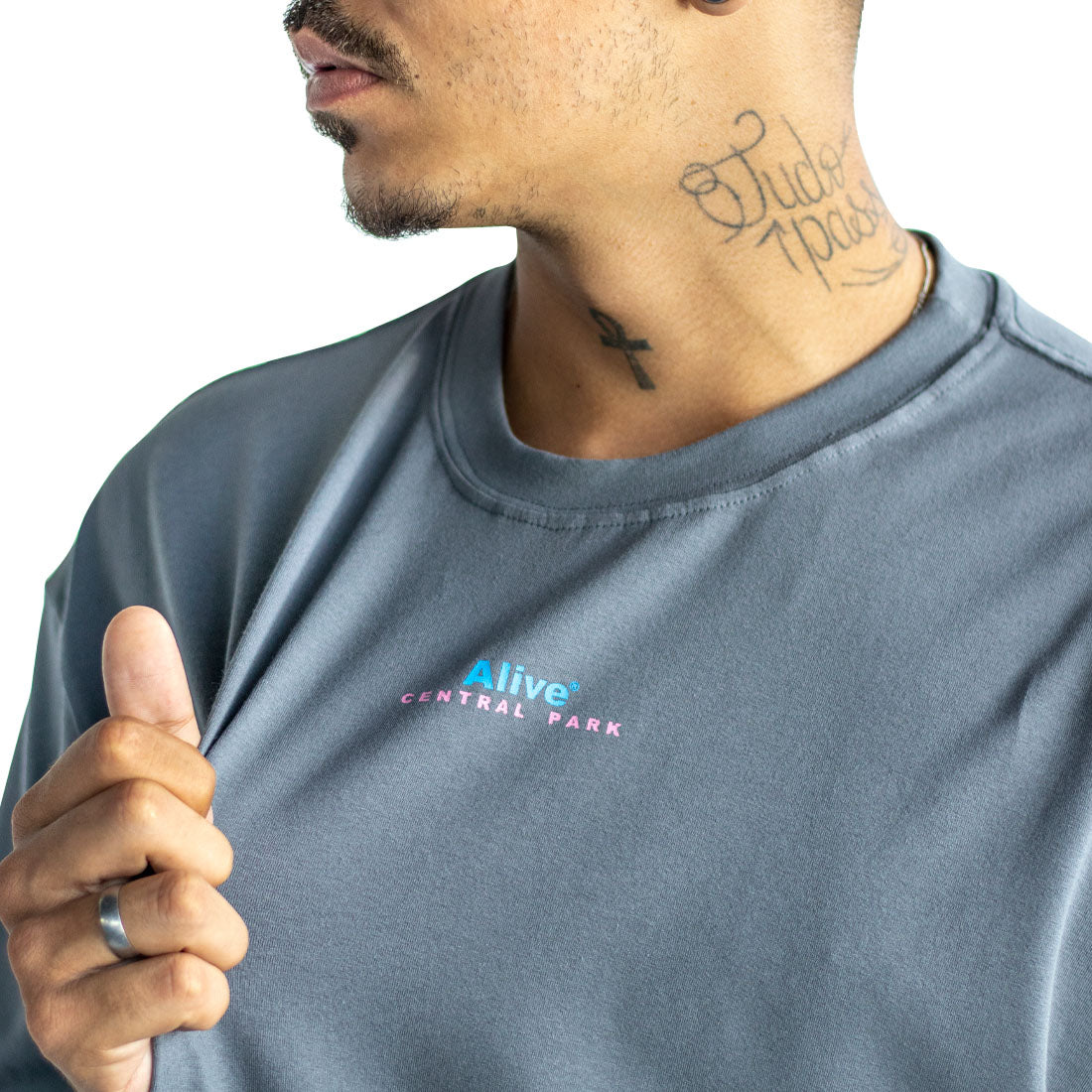 Camiseta Alive Central Park Cinza