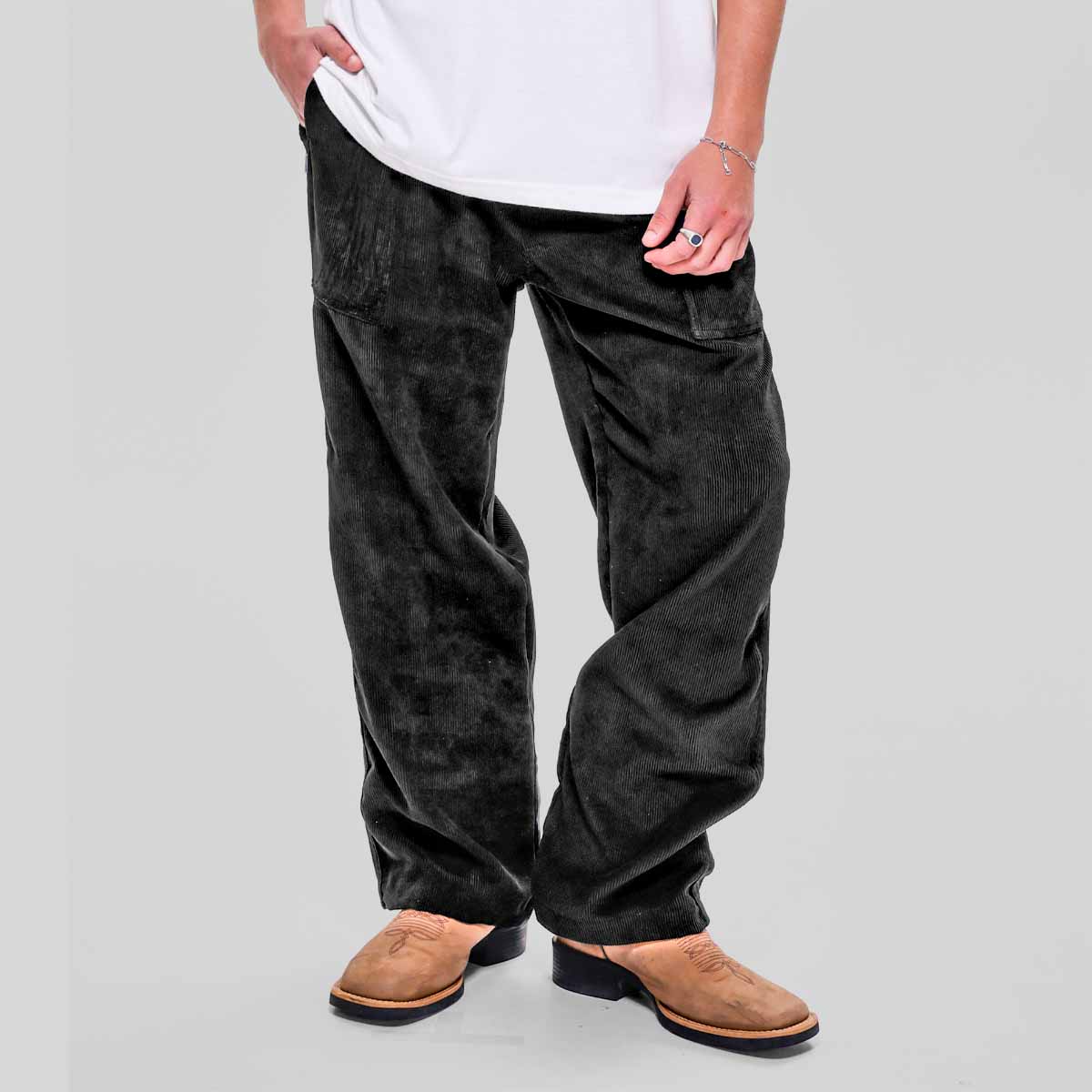 Calça Alive Cotelê Cold Preto - Texas