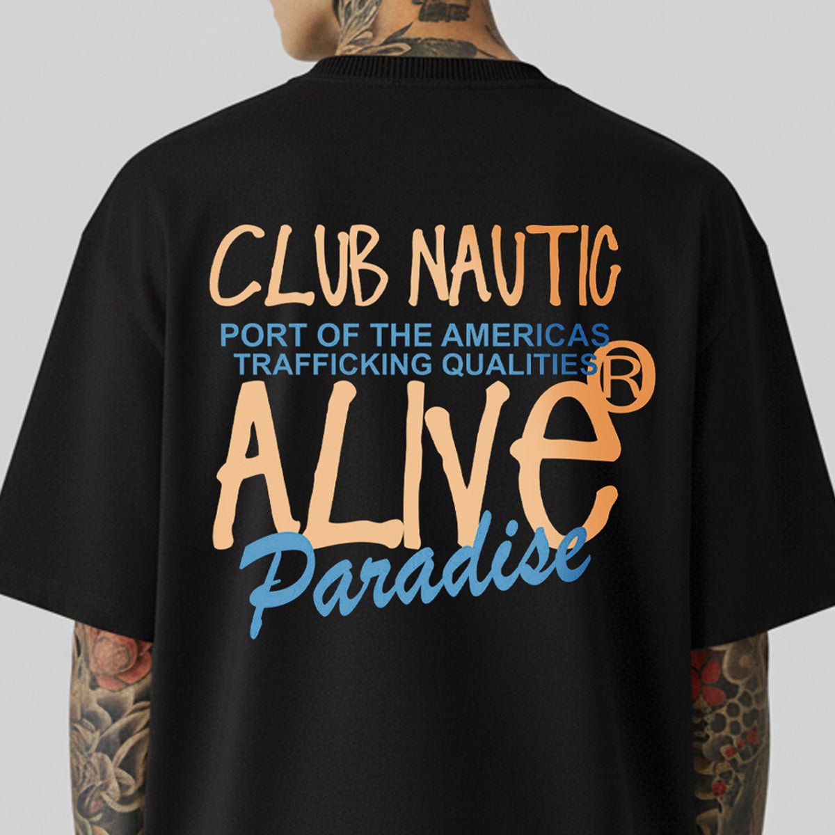Camiseta Alive Oversized Essencial Nautic Preto