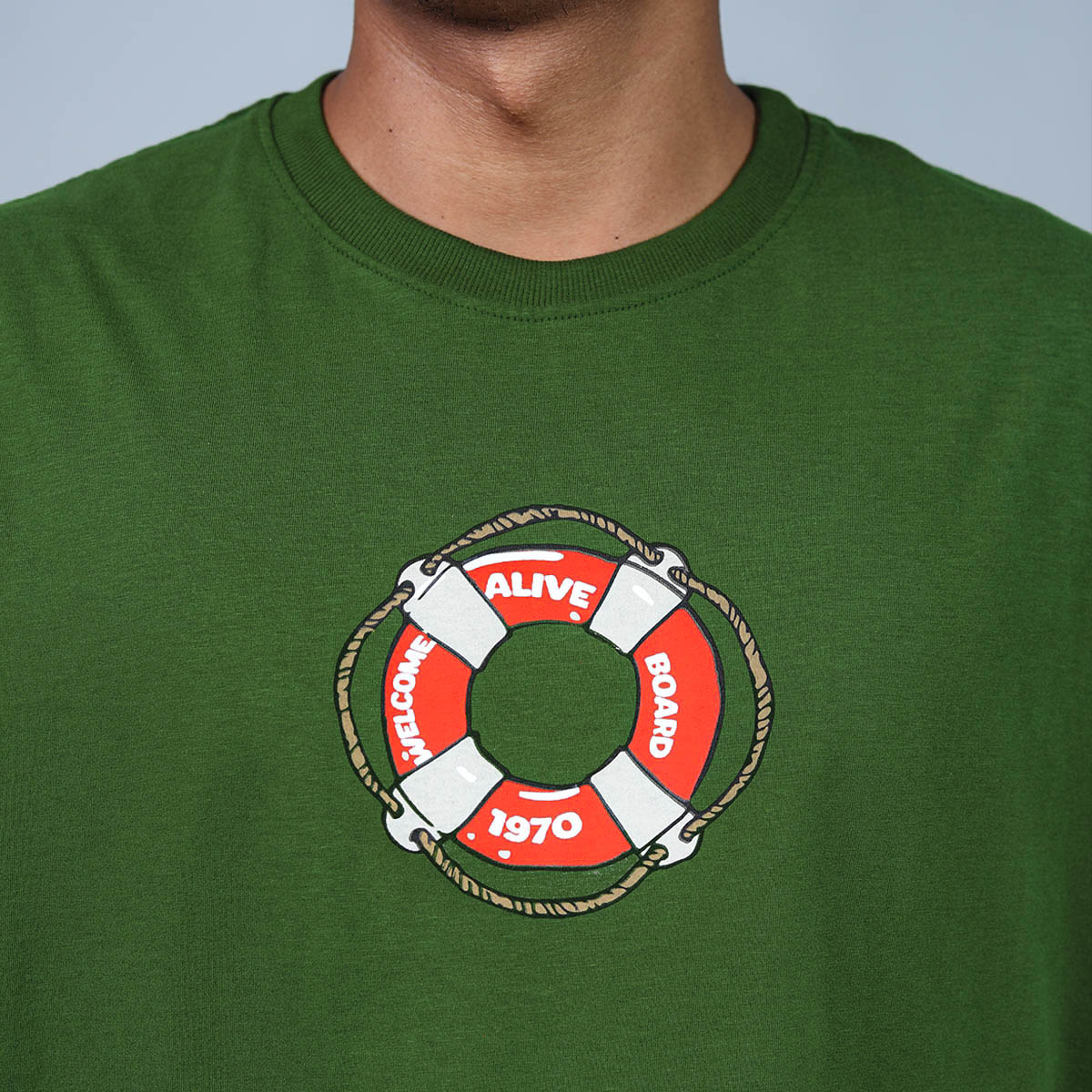 Camiseta Alive Floater Verde Musgo