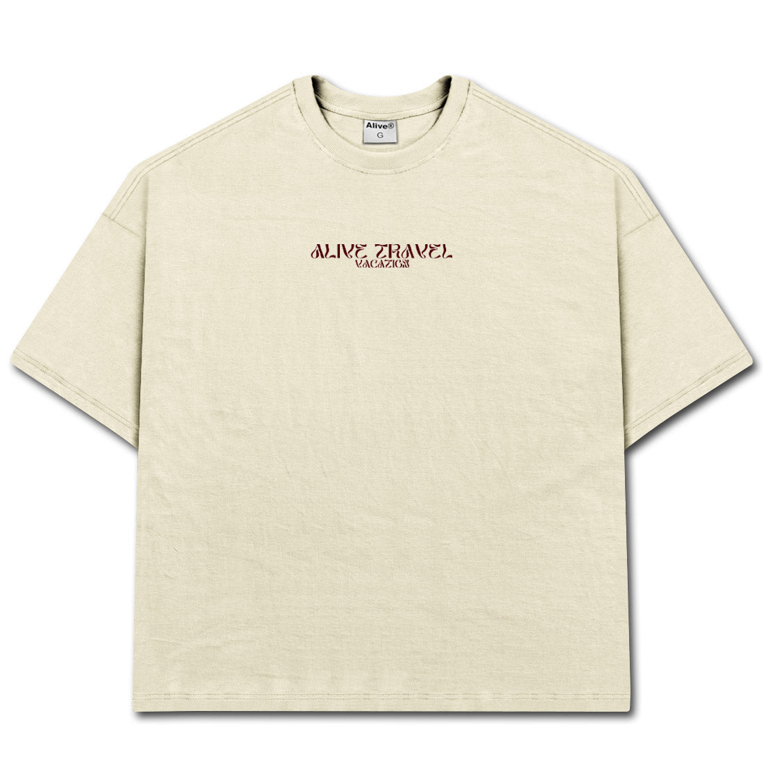Camiseta Alive Oversized Essencial Vacation Off White