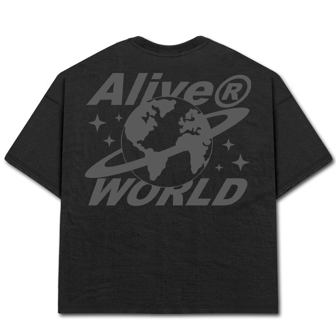 Camiseta Alive Oversized World Preto