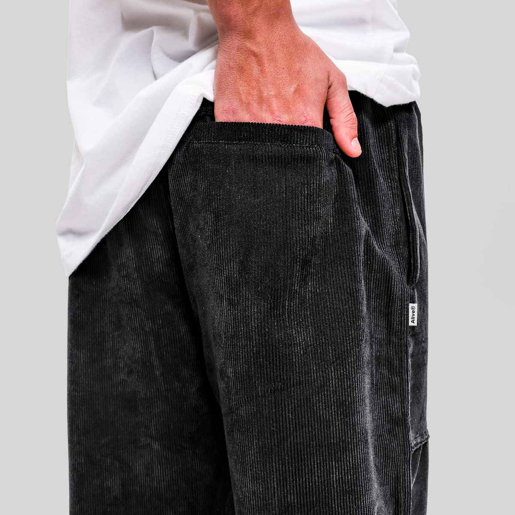 Calça Alive Cotelê Cold Preto - Texas