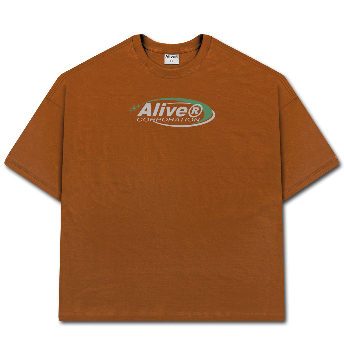 Camiseta Alive Oversized New Corporation Marrom