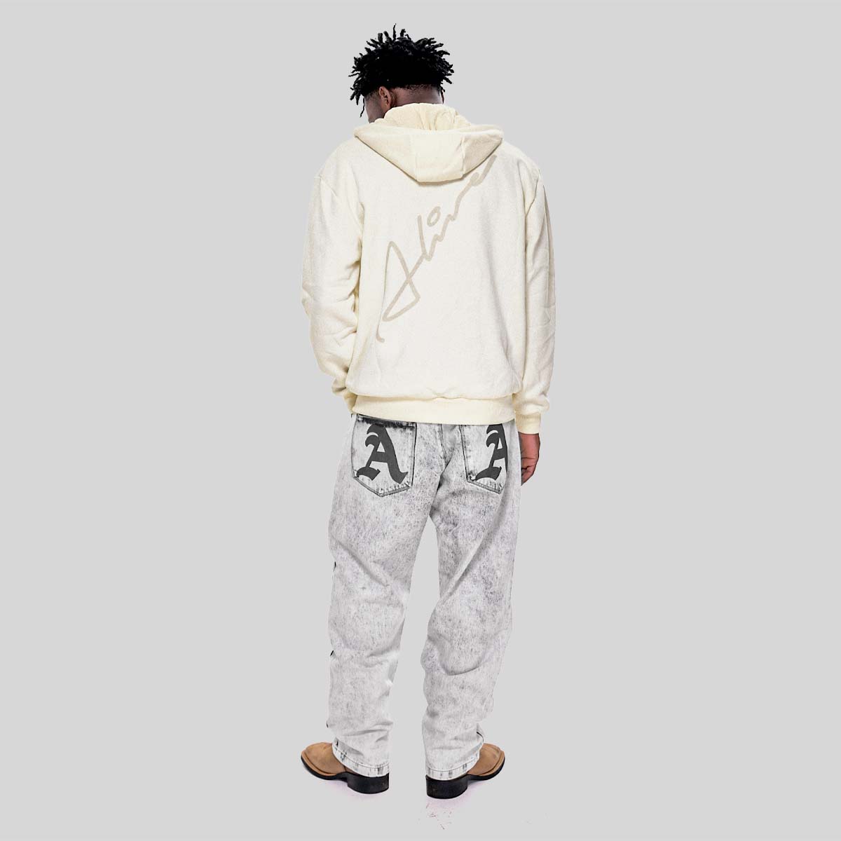 Casaco Alive Zipper Rubric Off White - Texas