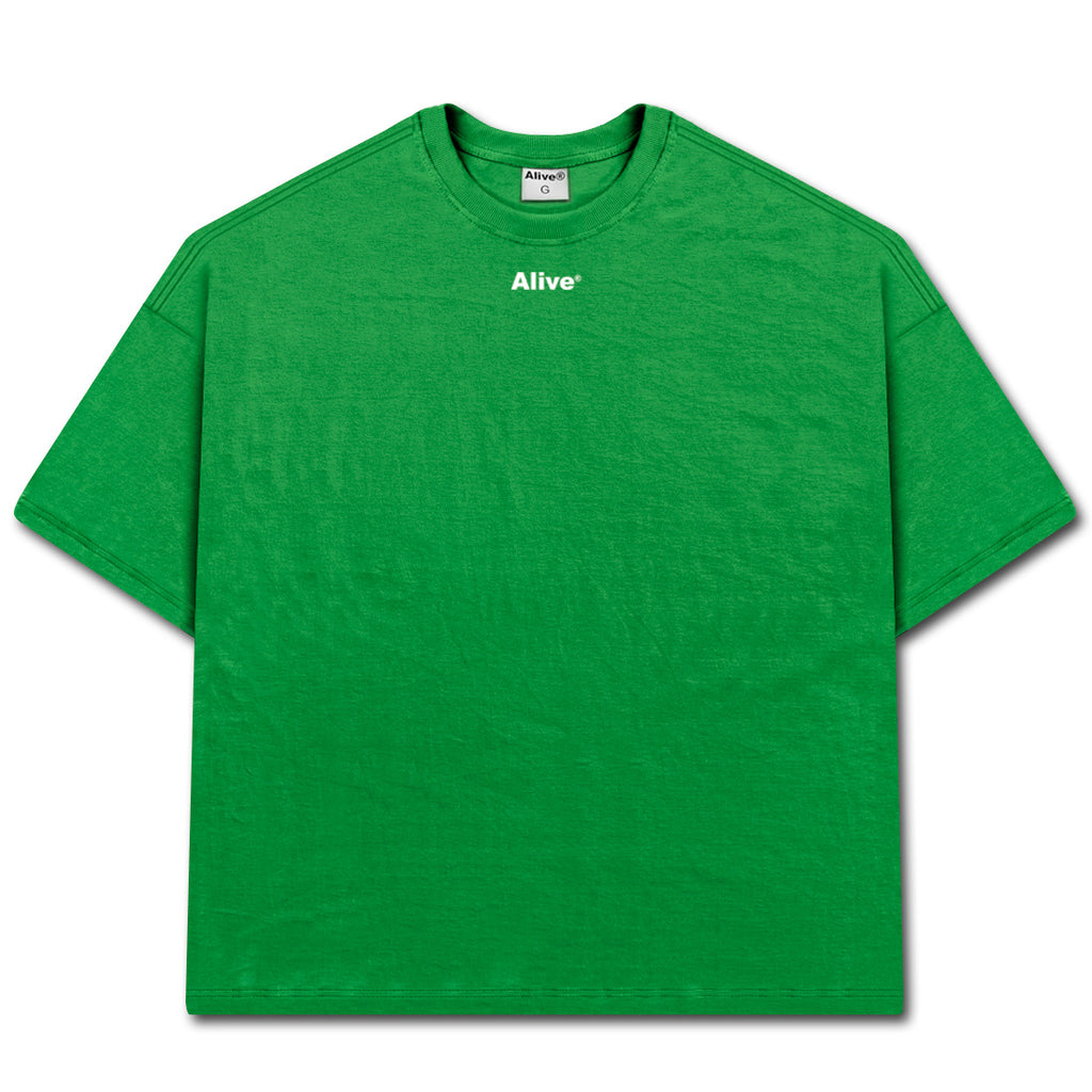 Camiseta Alive Oversized Basic Logo Verde
