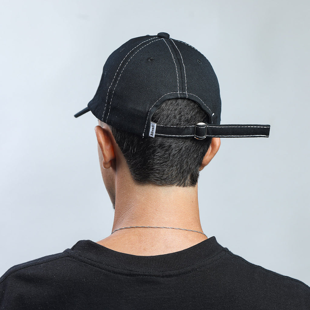 Boné Alive Dad Hat White Line Preto