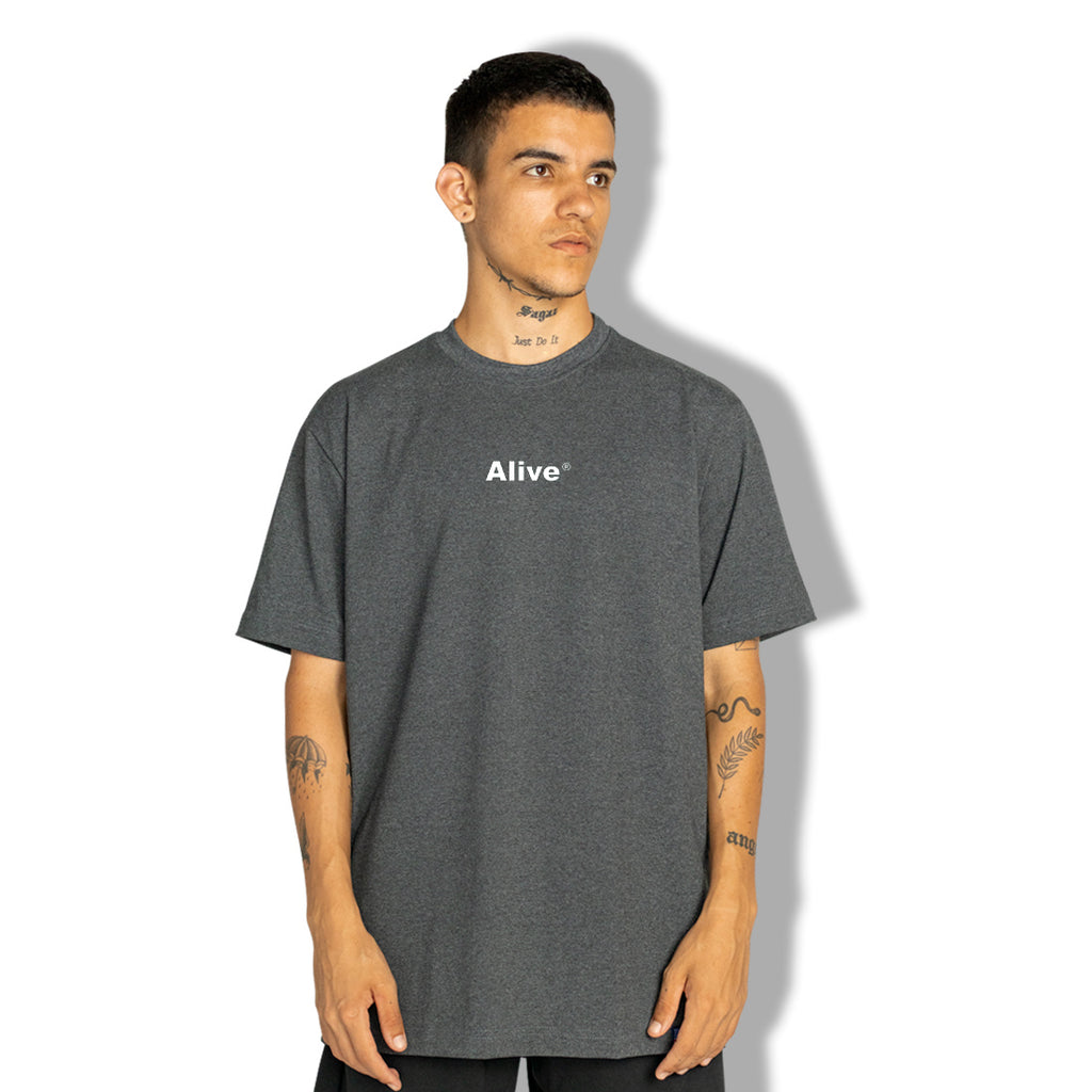 Camiseta Alive Basic Cinza Escuro
