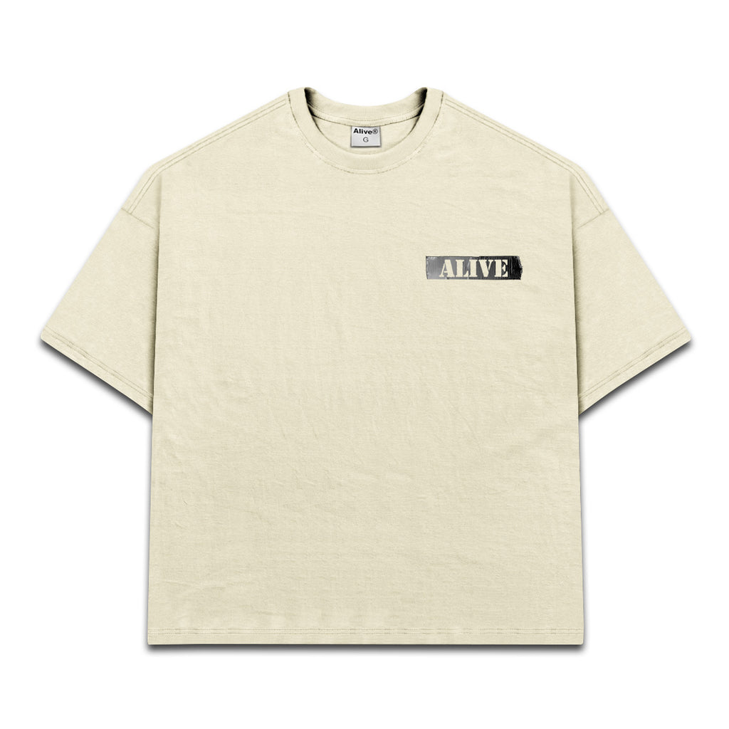Camiseta Alive Oversized Tapes Off White