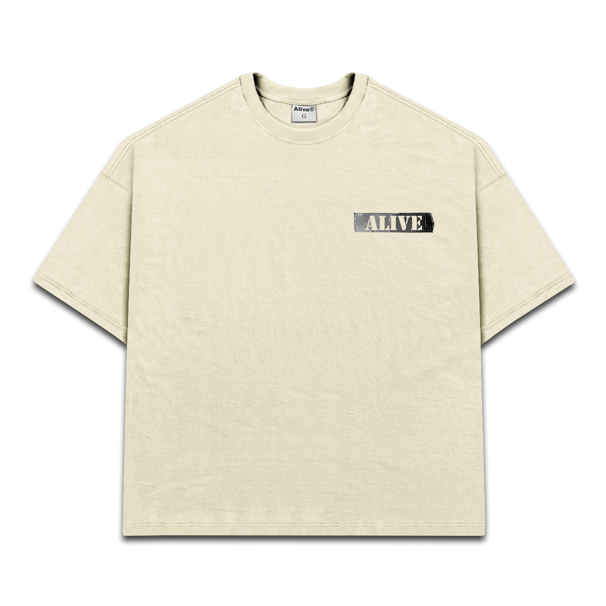 Camiseta Alive Oversized Tapes Off White