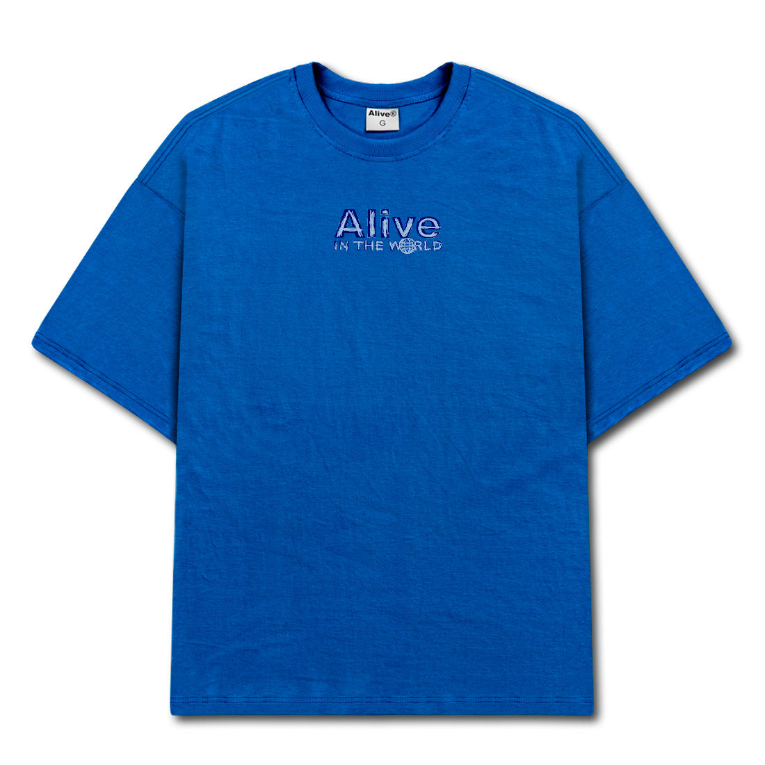 Camiseta Alive In The World Azul Royal
