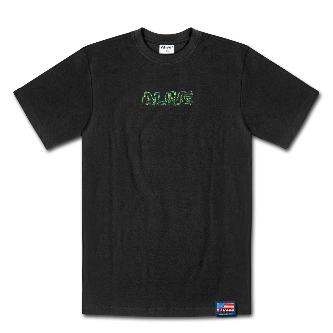 Camiseta Alive Orange Preto