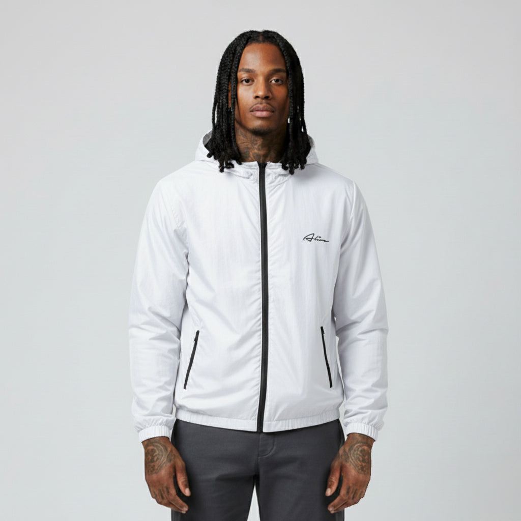 Jaqueta Corta Vento Alive Essencial Rubric Branco