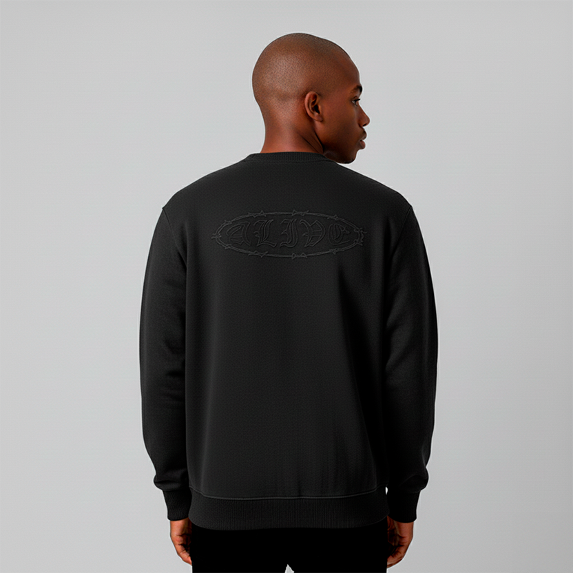 Moletom Alive Careca Wire Preto