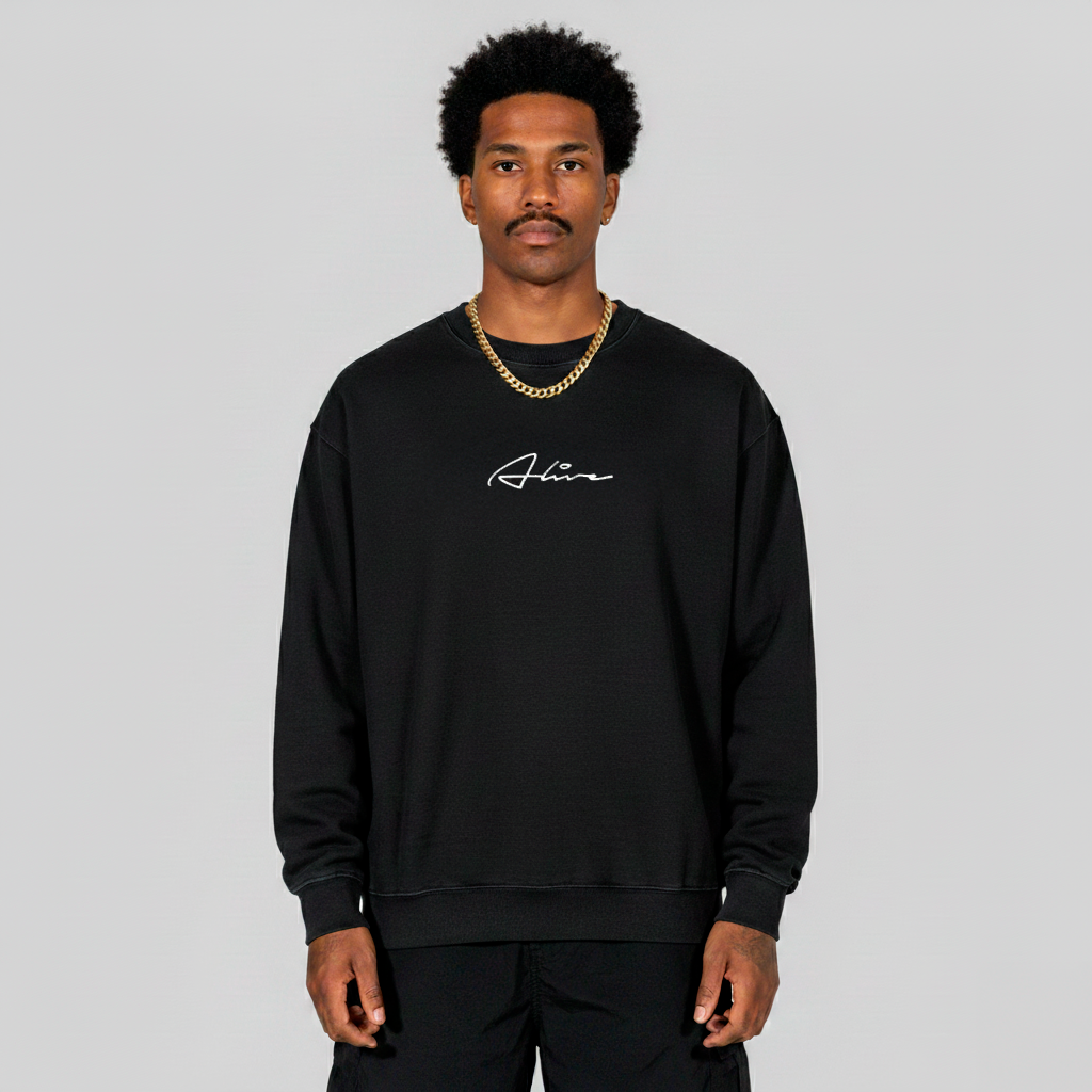 Moletom Alive Careca Rubric Preto