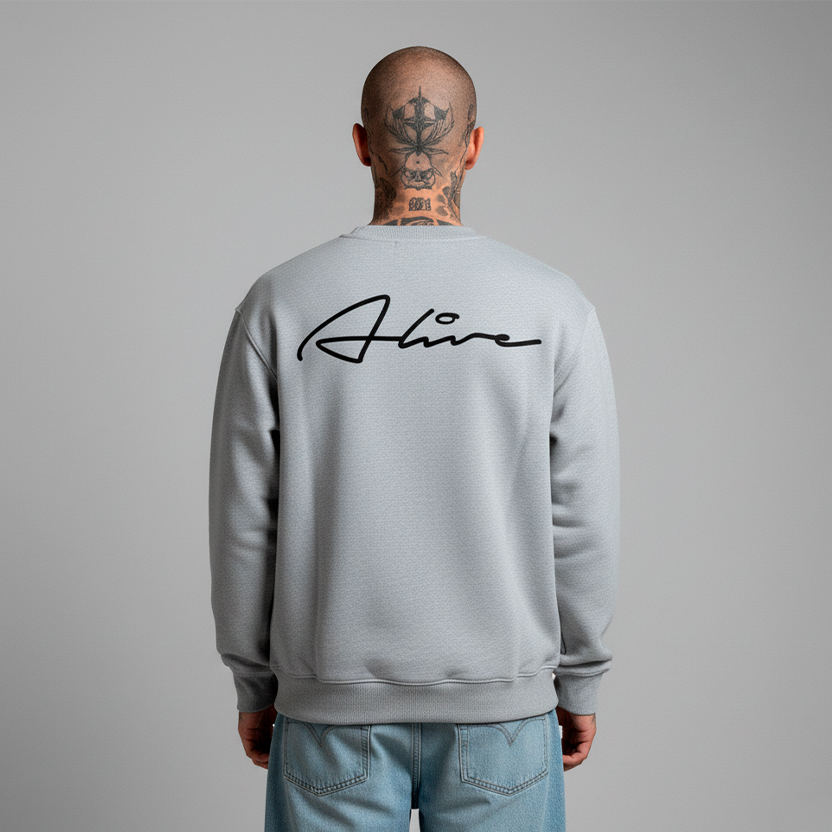 Moletom Alive Careca Rubric Cinza