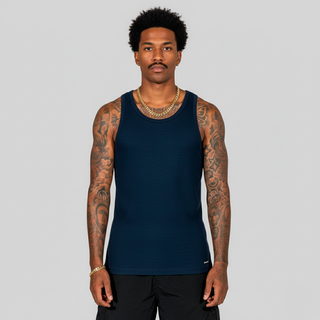Regata Alive Tank Top Logo Azul Marinho